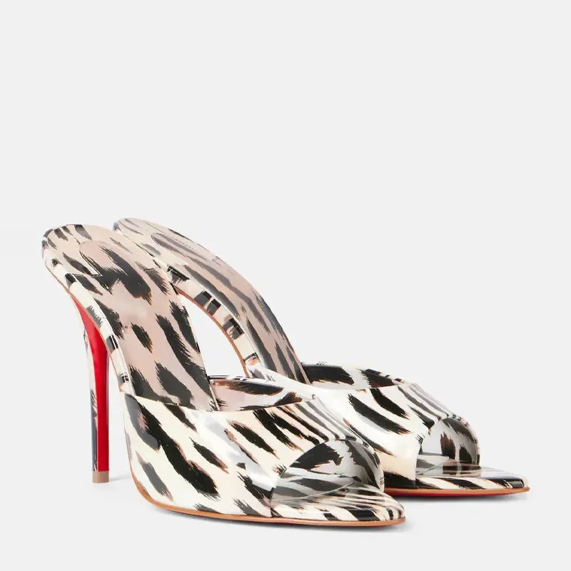 Chaussures en forme de bouche de poisson, pantoufles sexy une pièce