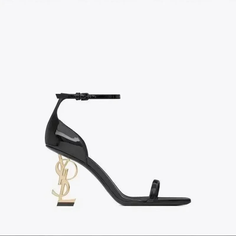 Talons hauts noirs sexy, escarpins pointus en daim, élégantes