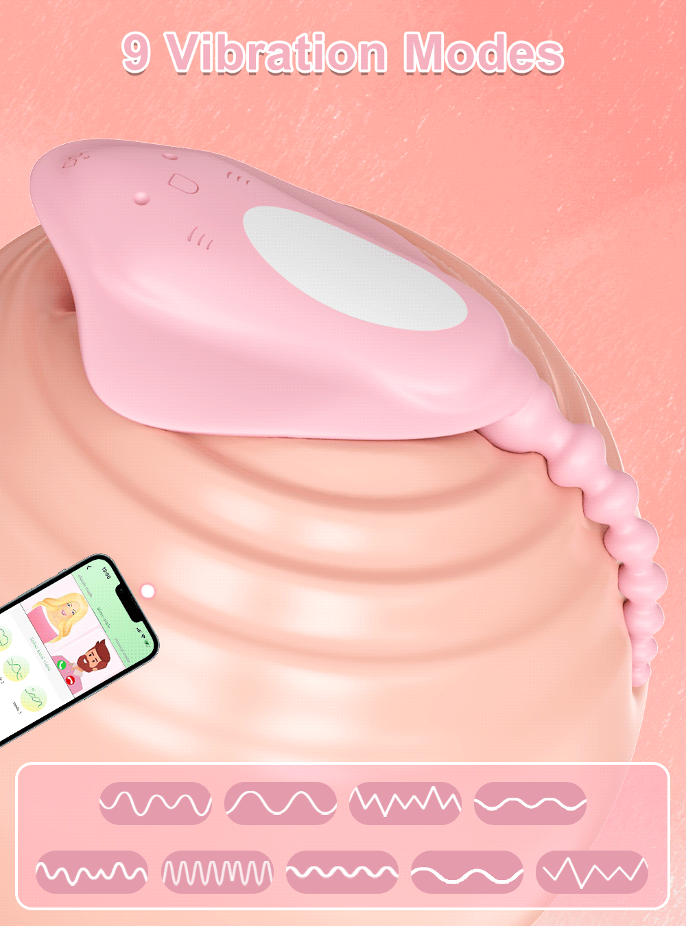 Vibromasseur à contrôle par application stimulateur de clitoris