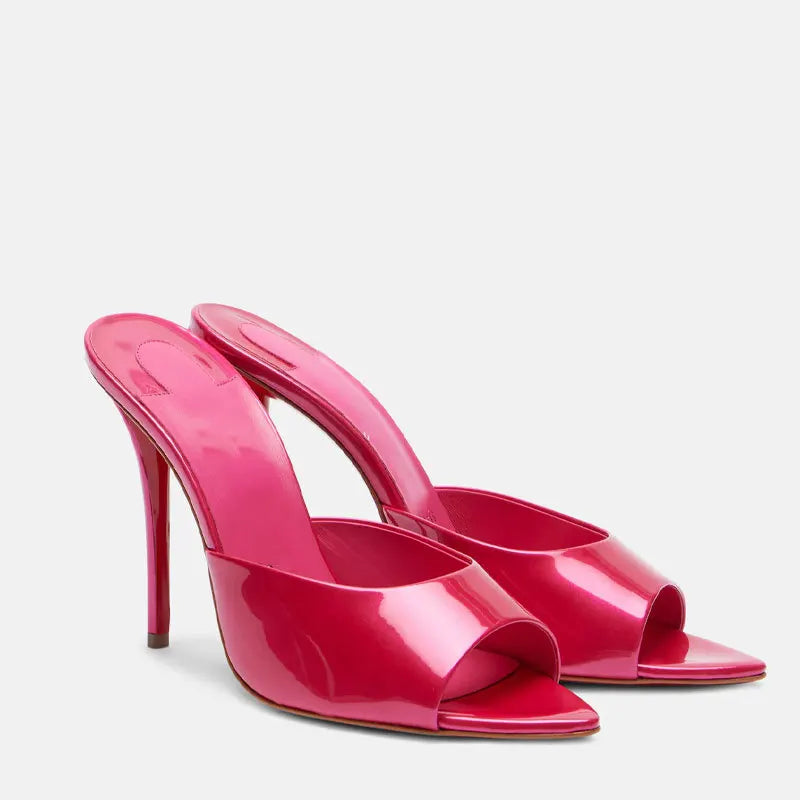Chaussures en forme de bouche de poisson, pantoufles sexy une pièce