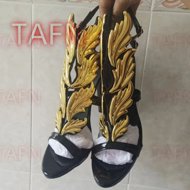 Sandales gladiateur à bout ouvert et à talons fins
