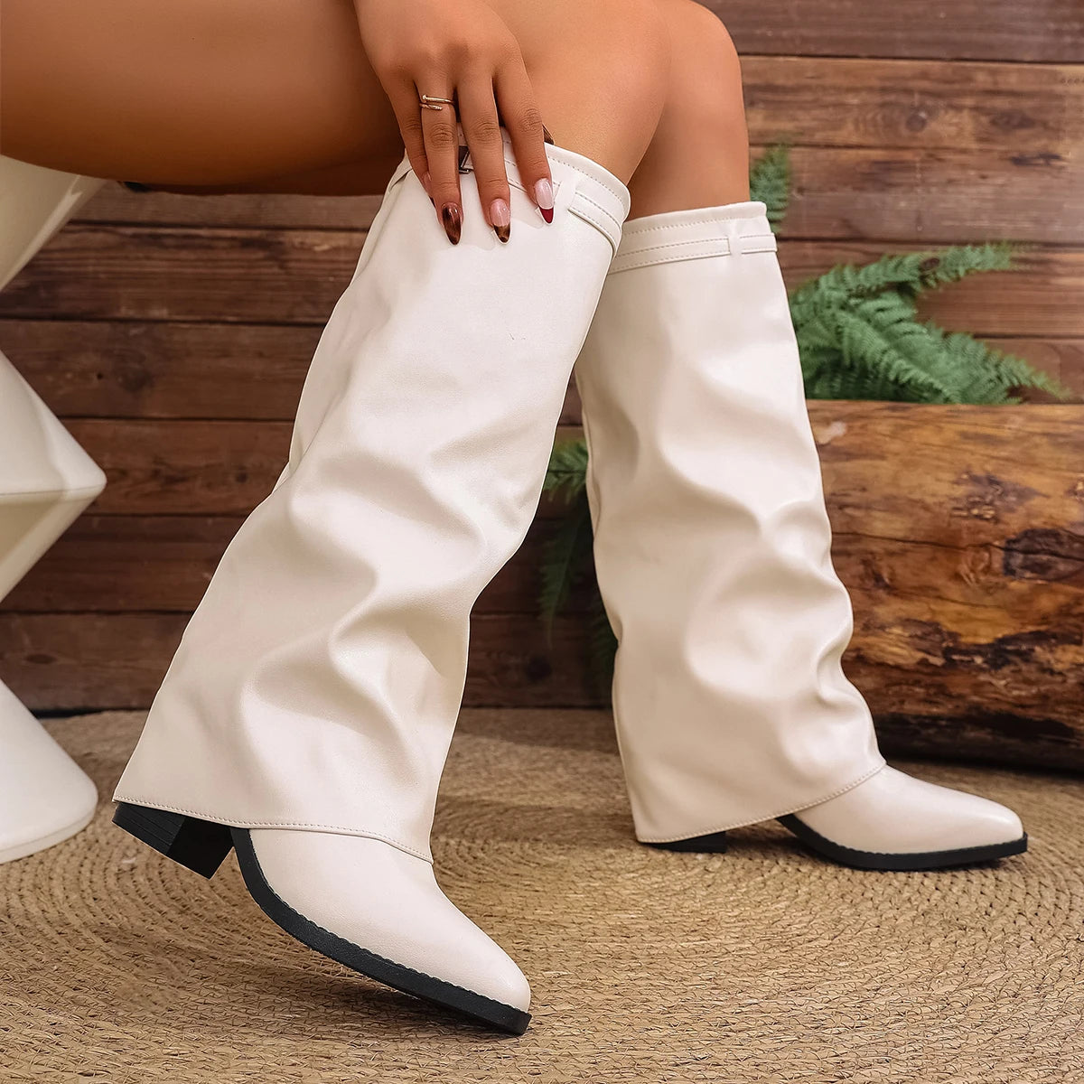 Bottes hautes à talons hauts