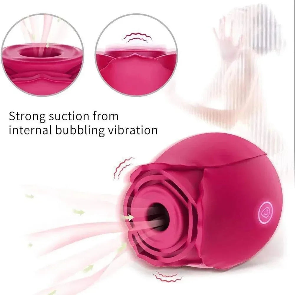 Vibromasseur vaginal en forme de rose