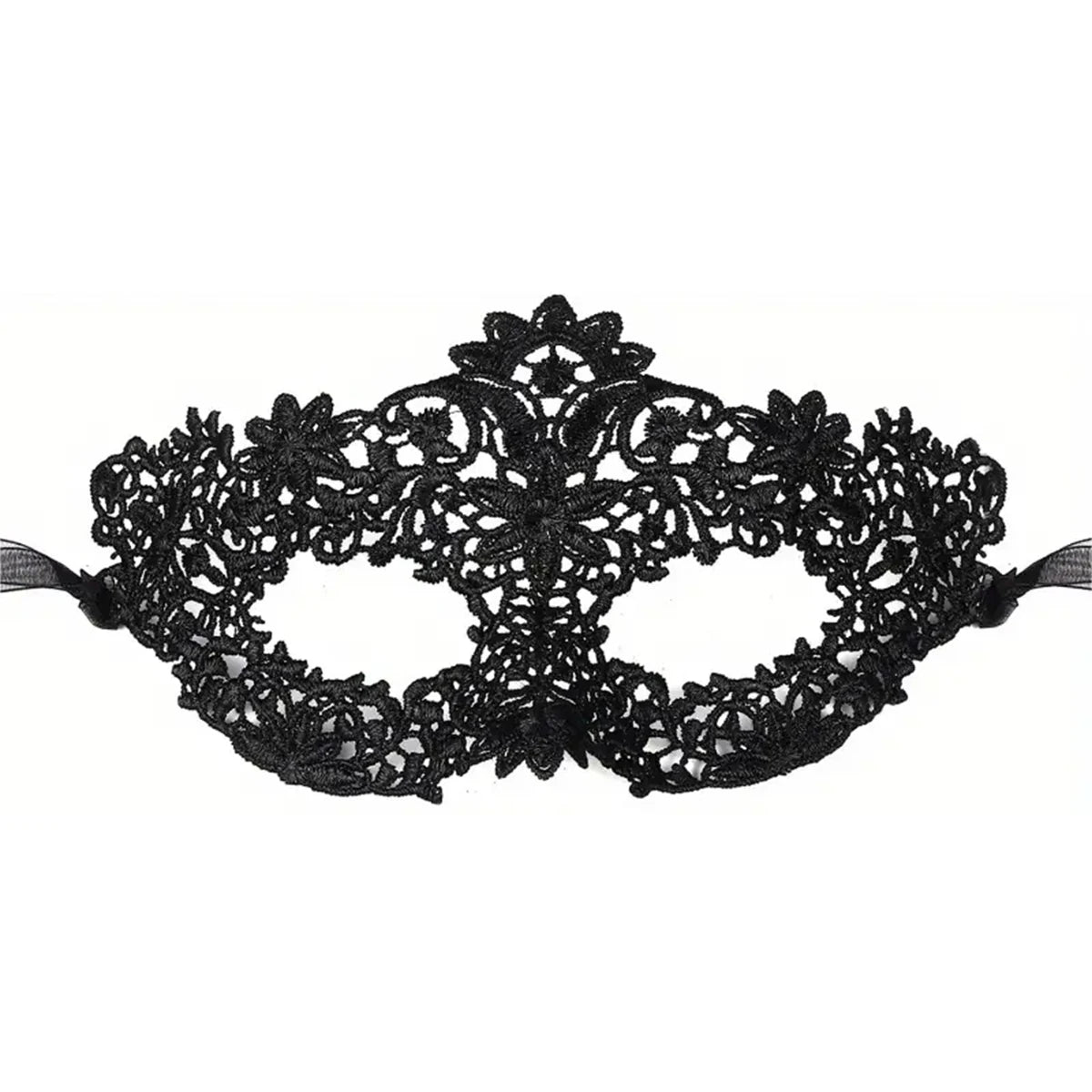 Ensemble de 2 masques de mascarade élégants en dentelle noire pour couples