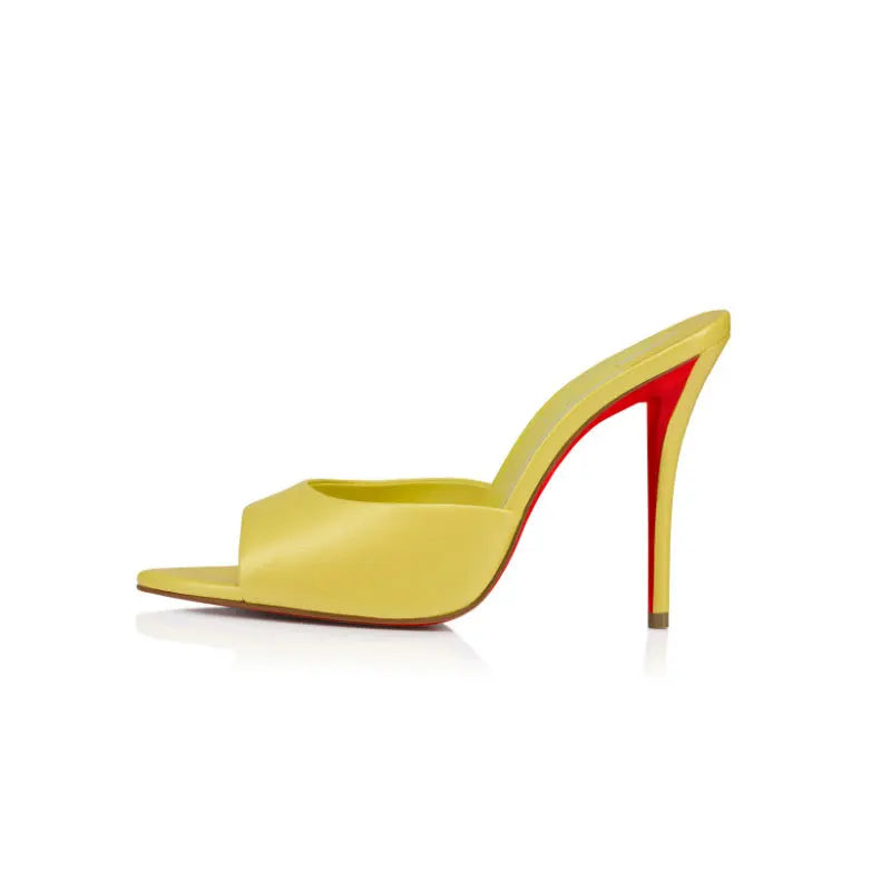 Chaussures en forme de bouche de poisson, pantoufles sexy une pièce