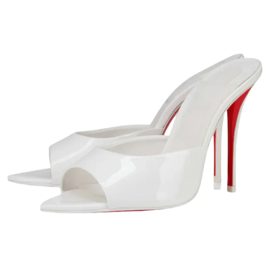 Chaussures en forme de bouche de poisson, pantoufles sexy une pièce