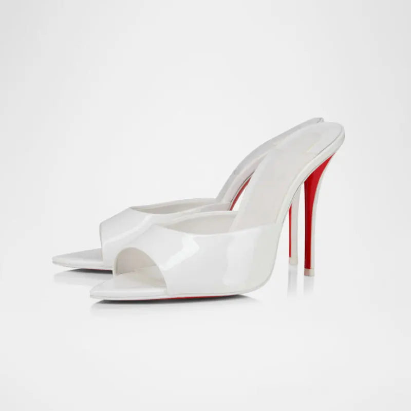 Chaussures en forme de bouche de poisson, pantoufles sexy une pièce