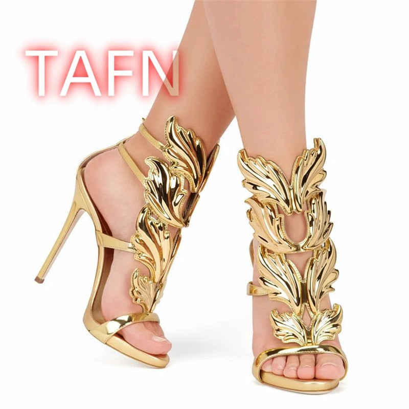 Sandales gladiateur à bout ouvert et à talons fins