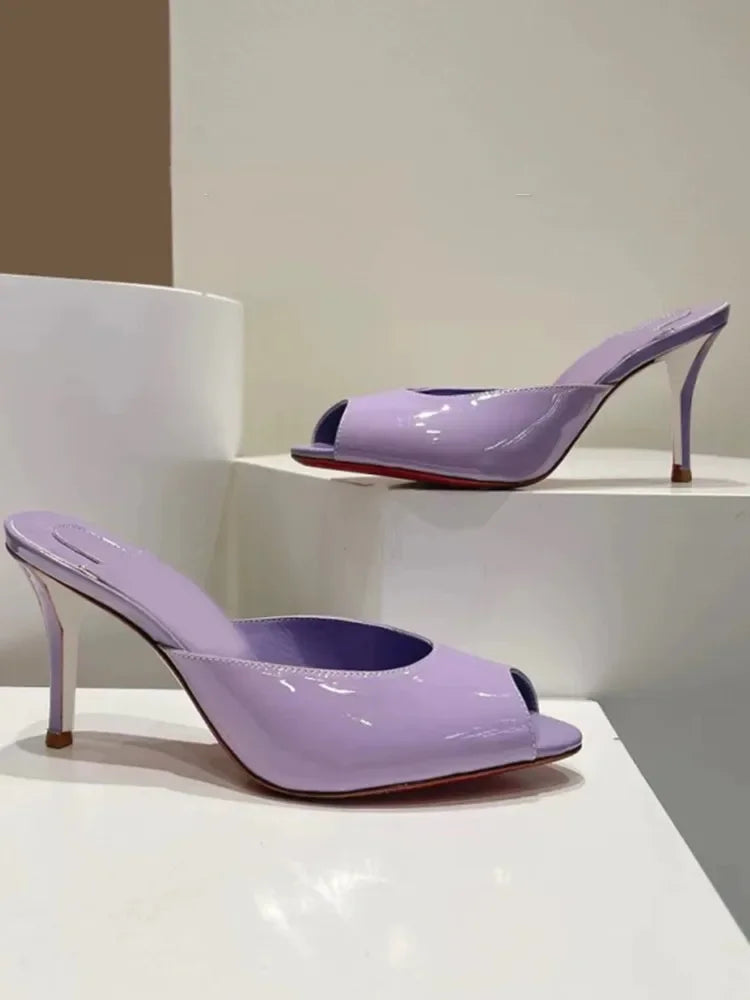 Chaussures en forme de bouche de poisson, pantoufles sexy une pièce