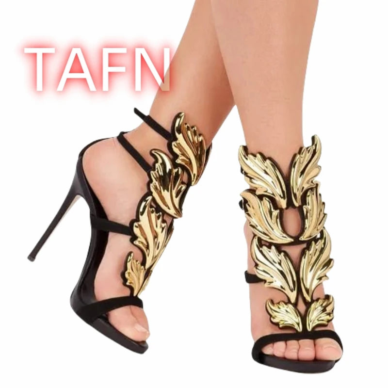 Sandales gladiateur à bout ouvert et à talons fins