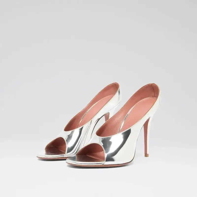 Sandales à talons aiguilles à bout ouvert sexy