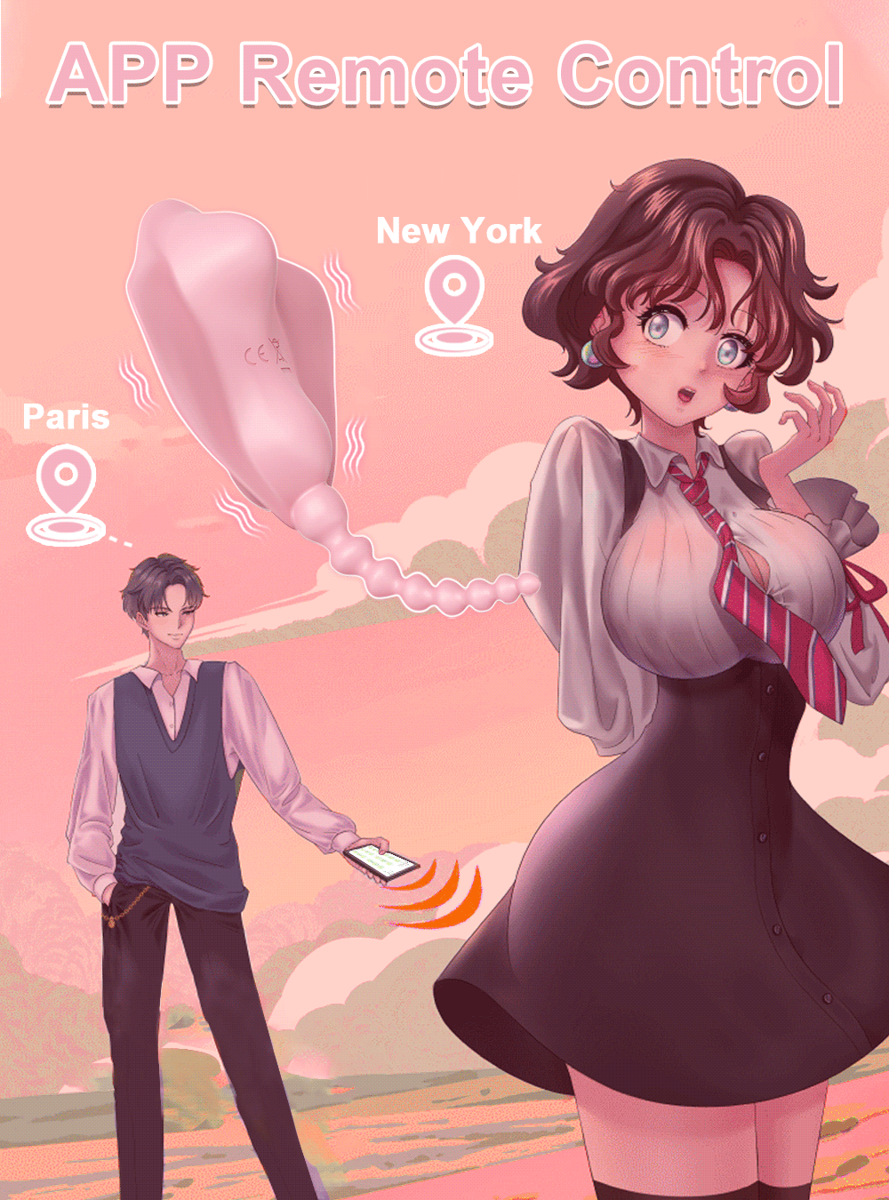 Vibromasseur à contrôle par application stimulateur de clitoris
