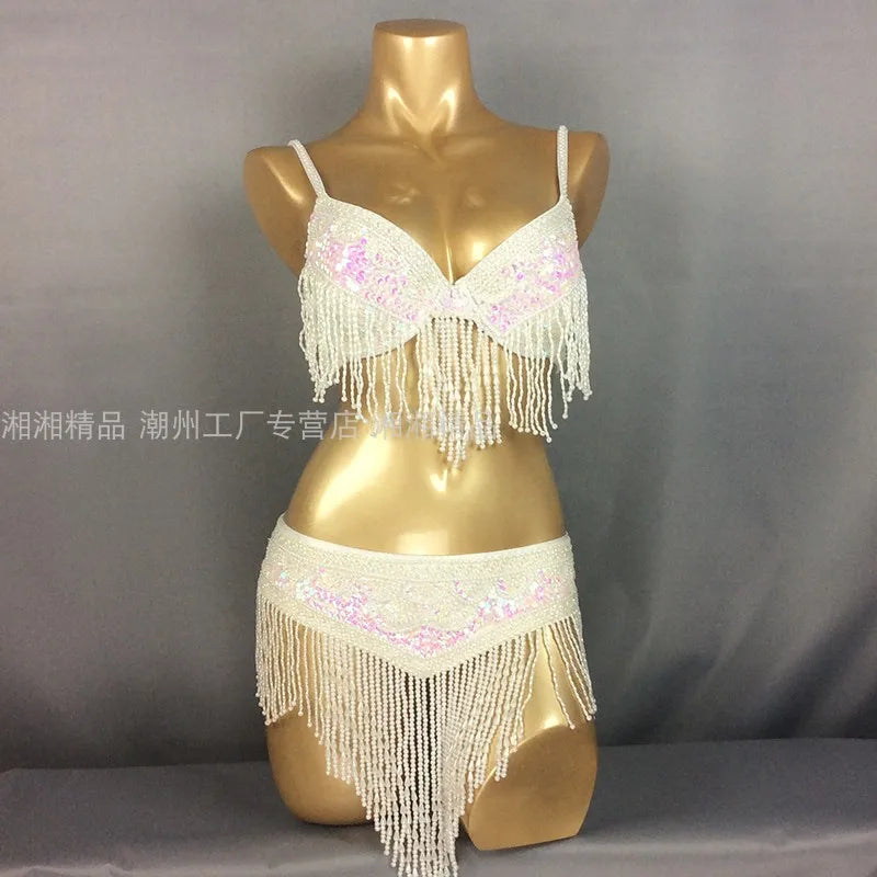 Costume 2 pièces ensemble soutien-gorge ceinture