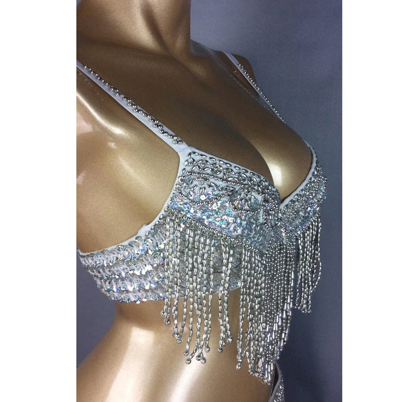 Costume 2 pièces ensemble soutien-gorge ceinture