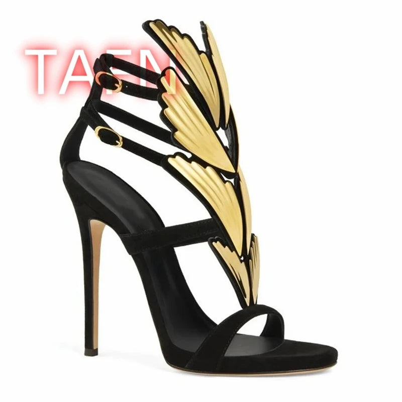 Sandales gladiateur à bout ouvert et à talons fins