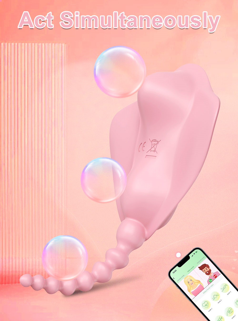 Vibromasseur à contrôle par application stimulateur de clitoris