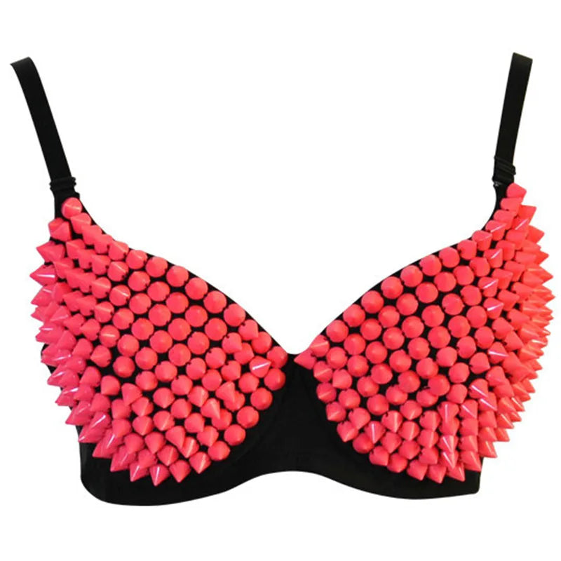 Soutien-gorge push-up sexy à rivets argentés