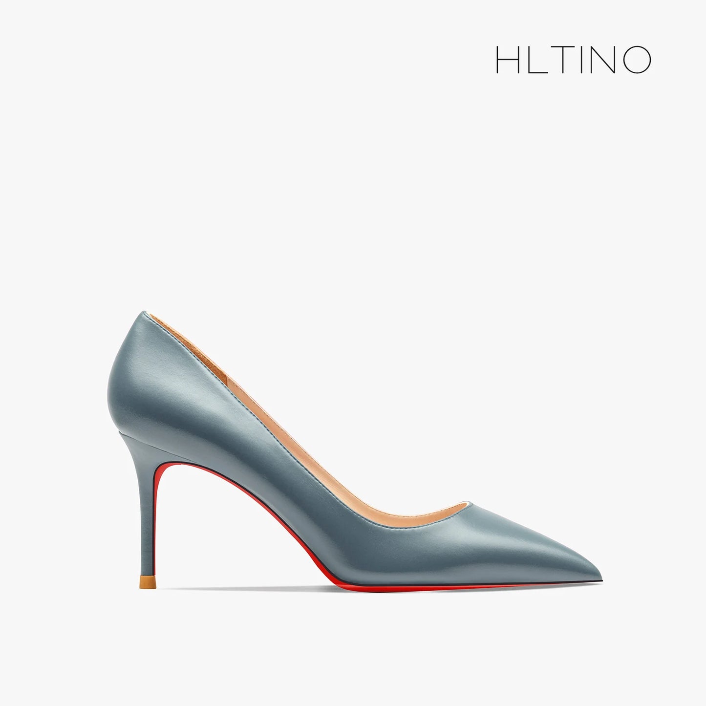 Escarpins à talons hauts de 12 cm noires et mates, à bout pointu
