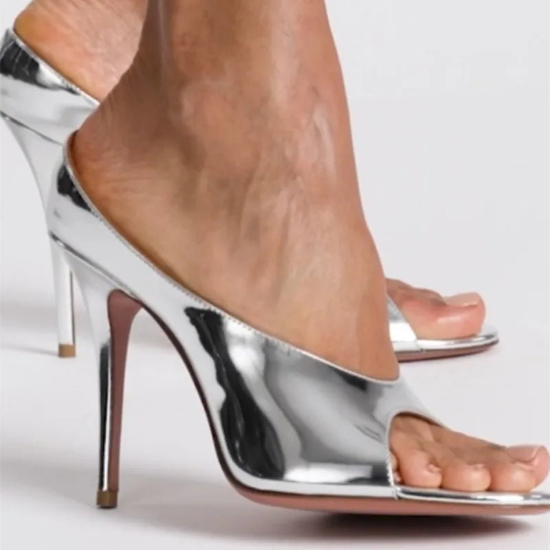 Sandales à talons aiguilles à bout ouvert sexy