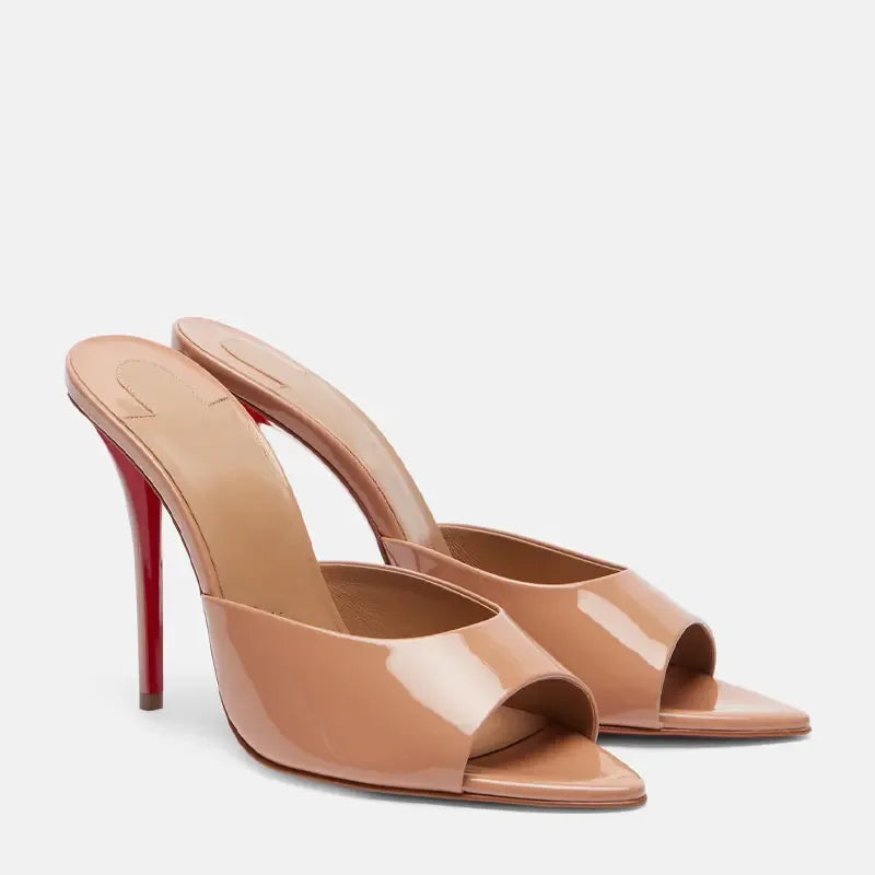 Chaussures en forme de bouche de poisson, pantoufles sexy une pièce