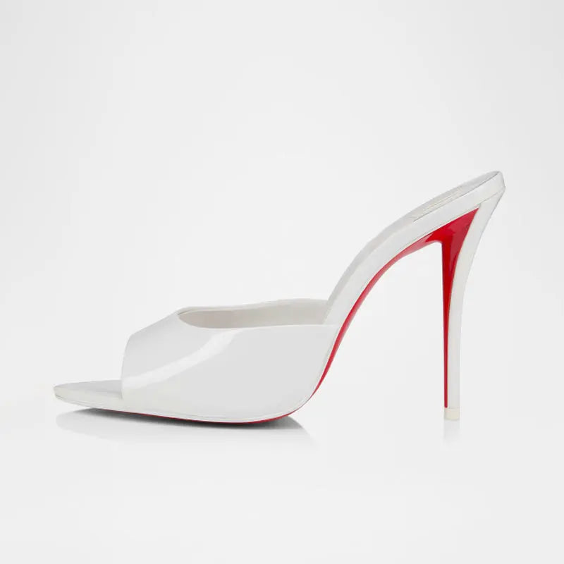 Chaussures en forme de bouche de poisson, pantoufles sexy une pièce