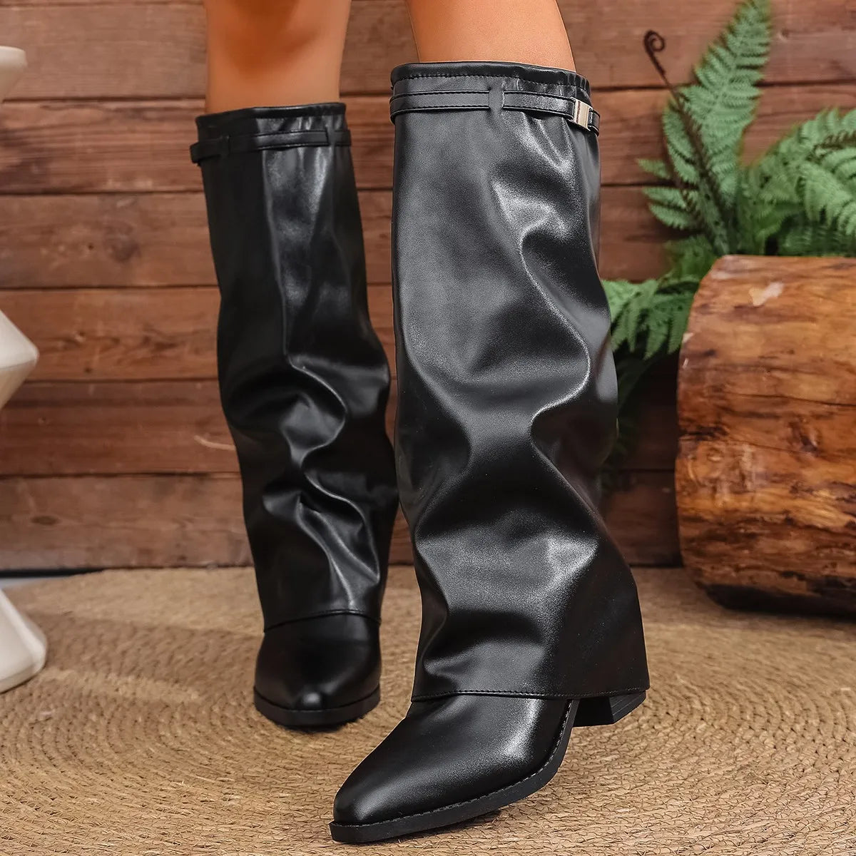 Bottes hautes à talons hauts