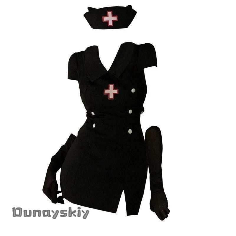 Costume noires et blanches du diable