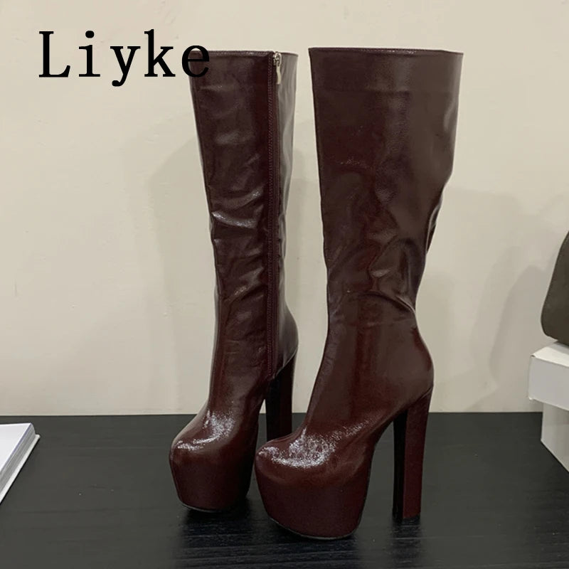 Talons Plateforme Bottes Hautes