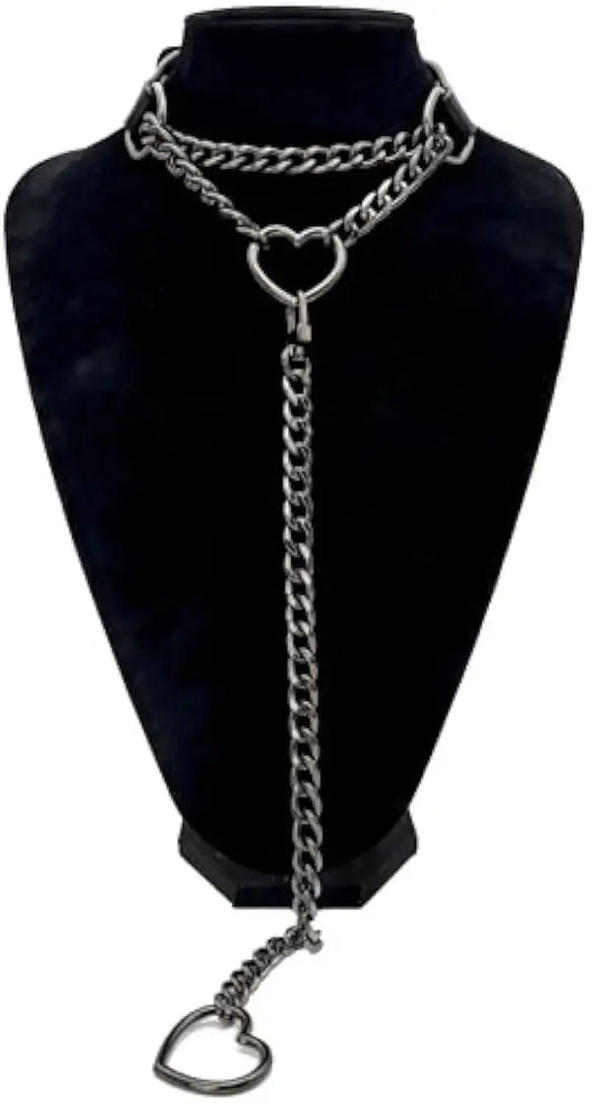 Collier ras du cou, joint torique chaîne coulissante en cuir Clickbing Market