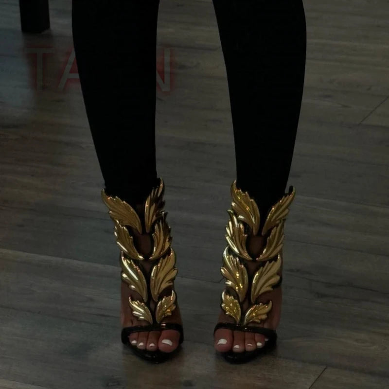 Sandales gladiateur à bout ouvert et à talons fins