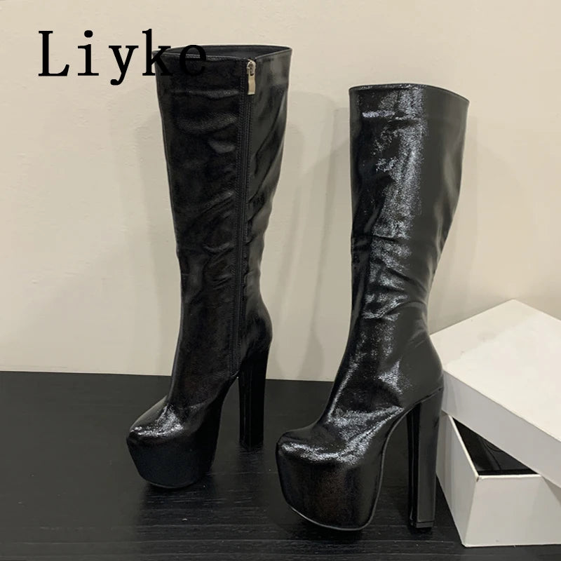 Talons Plateforme Bottes Hautes