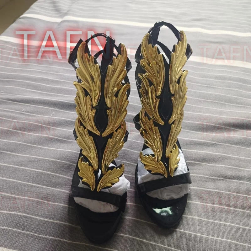 Sandales gladiateur à bout ouvert et à talons fins