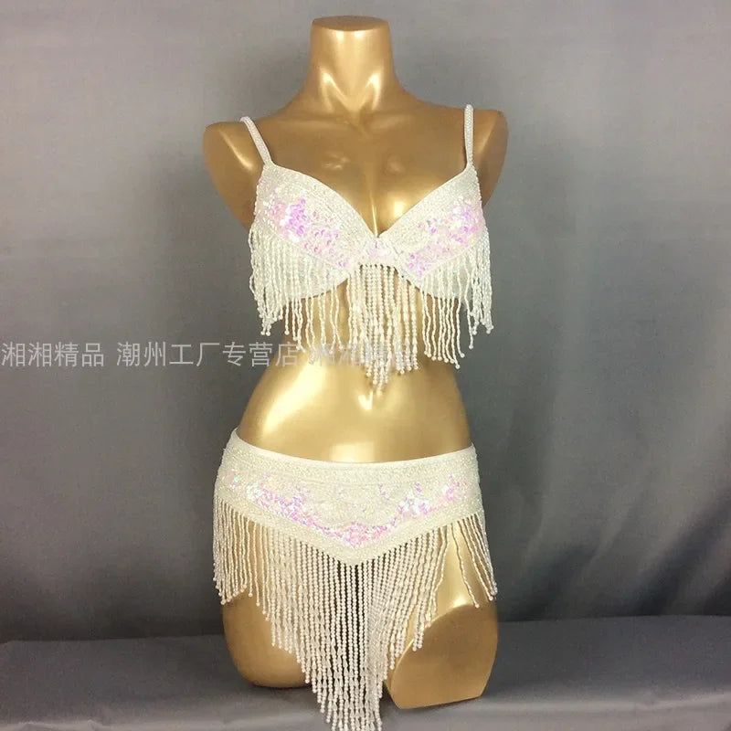 Costume 2 pièces ensemble soutien-gorge ceinture