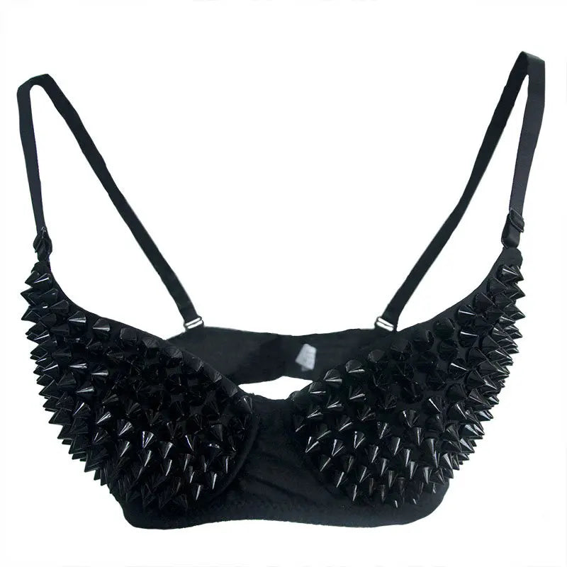 Soutien-gorge push-up sexy à rivets argentés