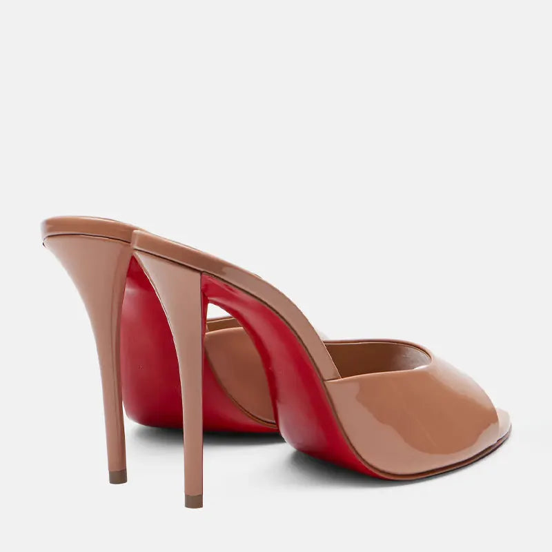 Chaussures en forme de bouche de poisson, pantoufles sexy une pièce