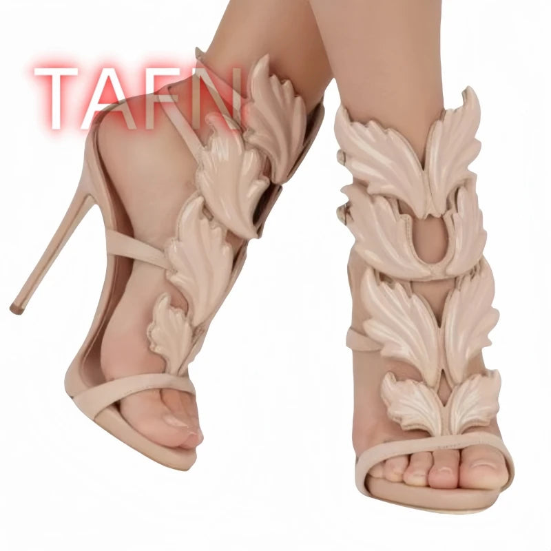 Sandales gladiateur à bout ouvert et à talons fins