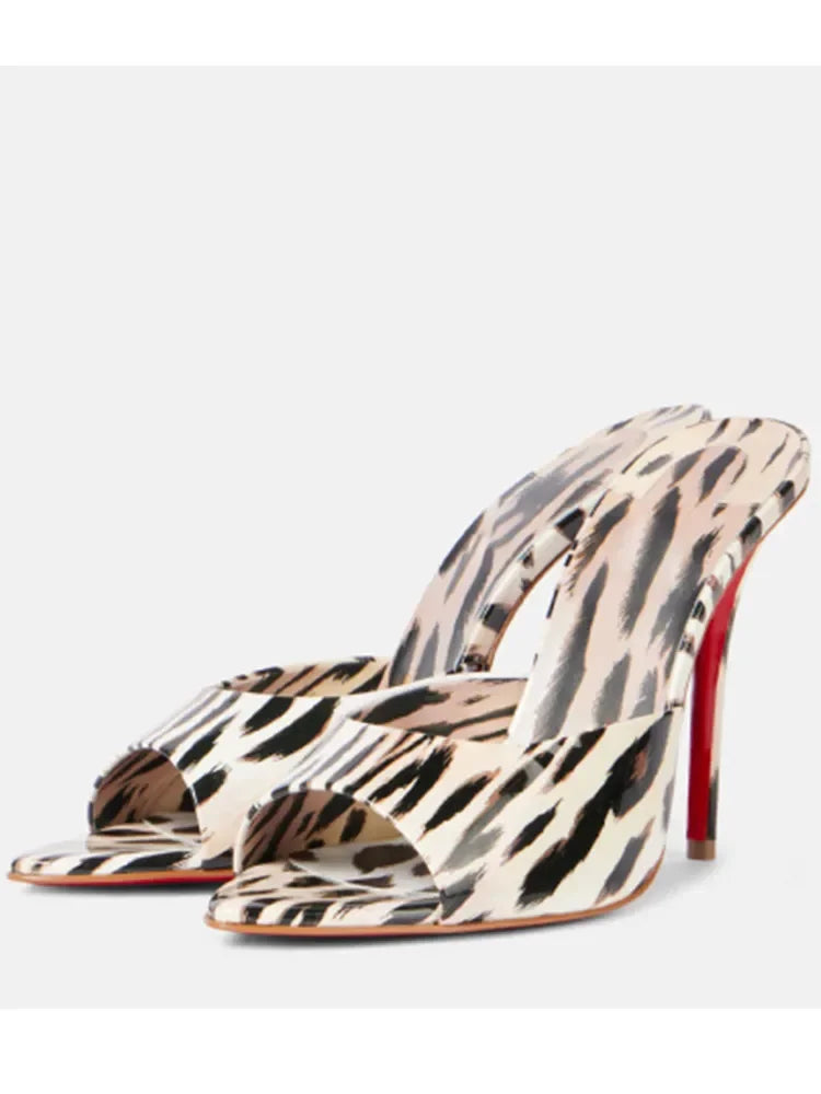Chaussures en forme de bouche de poisson, pantoufles sexy une pièce