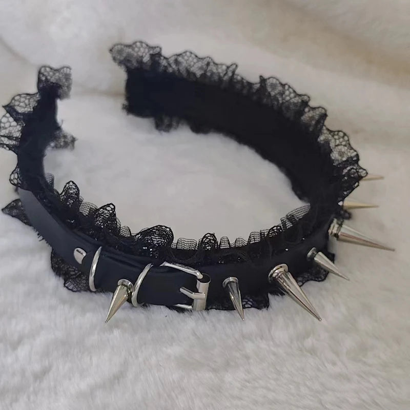 Bandeau à rivets, coiffure Cosplay, argent doré, accessoires pour cheveux