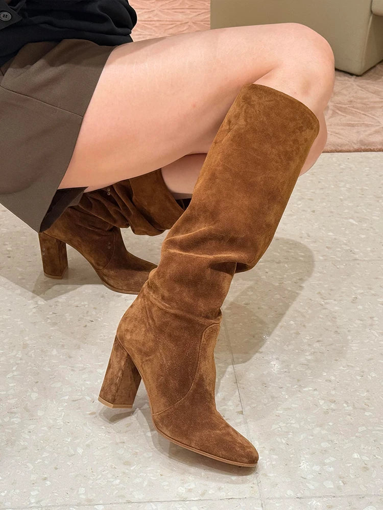 Bottes longues sexy à talons hauts chaussures élégantes