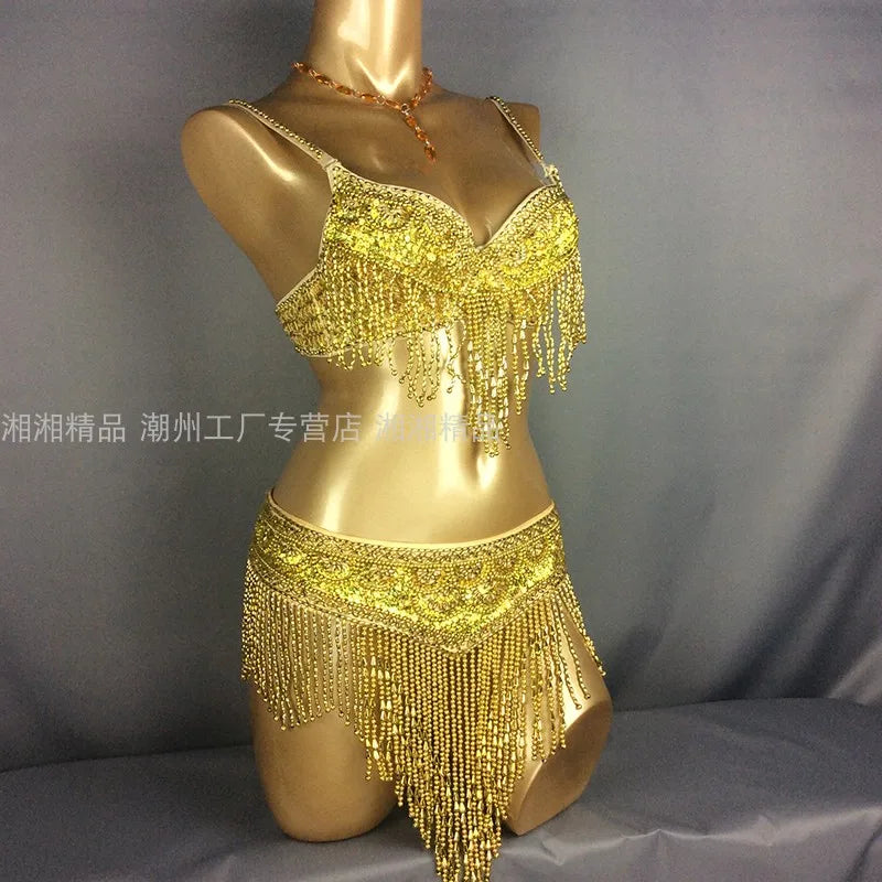 Costume 2 pièces ensemble soutien-gorge ceinture