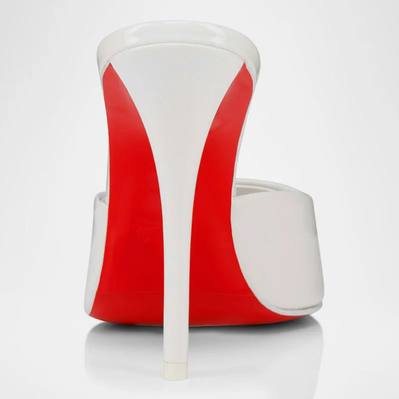 Chaussures en forme de bouche de poisson, pantoufles sexy une pièce