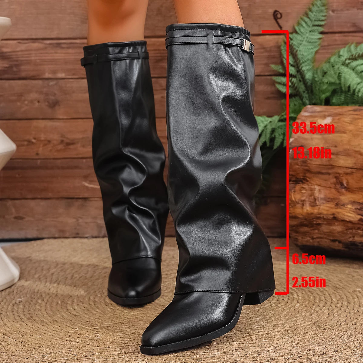 Bottes hautes à talons hauts