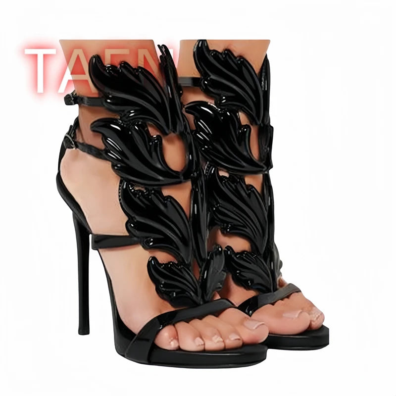Sandales gladiateur à bout ouvert et à talons fins