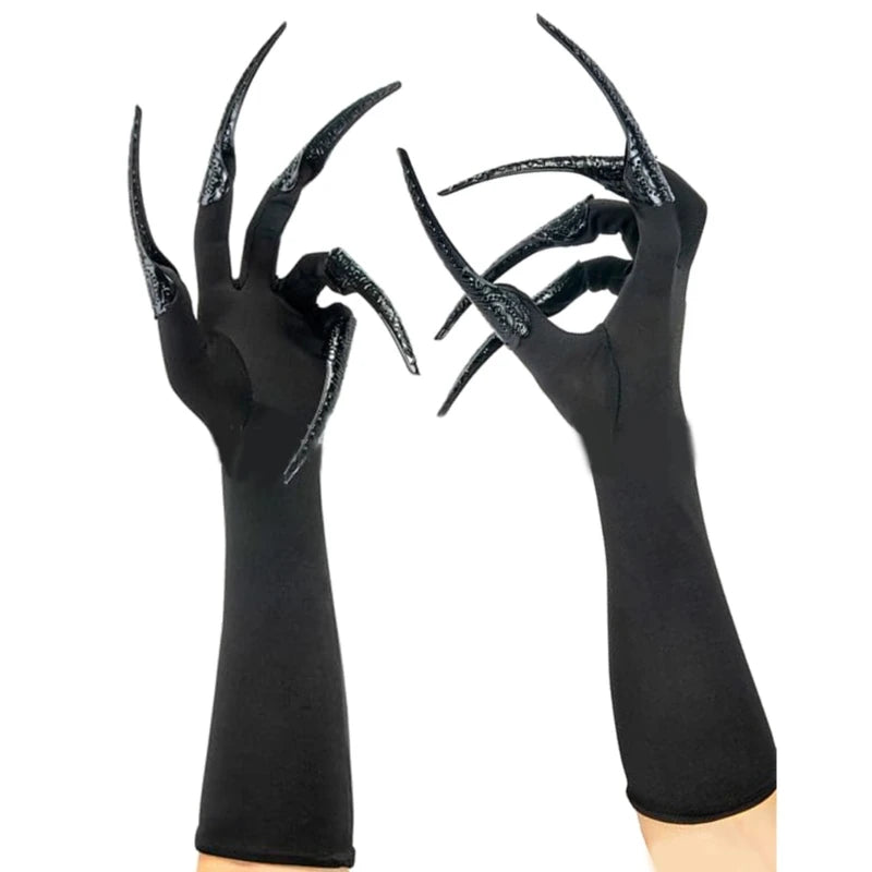 Gants à ongles longs et effrayants, accessoires de costume