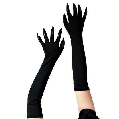 Gants, nœud floqué, châle en dentelle