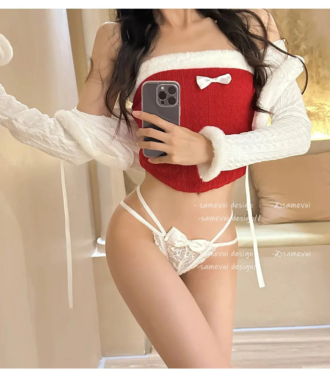 String de noël papillon taille basse culottes sous-vêtements Lingerie Clickbing Market