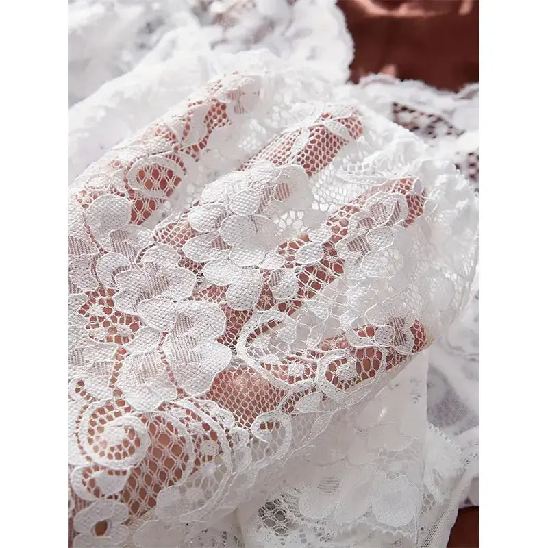 Ensemble de chemise de nuit Ultra Sexy en Tulle, soutien-gorge à col en v, jupe de nuit ouverte, transparent Clickbing Market