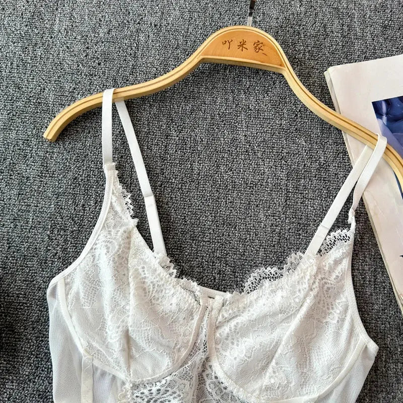 Combinaison à bretelles en arête de poisson Body,  Coupe intérieure américaine, Slim, Noir, Haut court, Sexy Clickbing Market