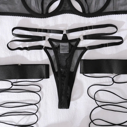 Sous-vêtements creux fantaisie, soutien-gorge ensemble maille Clickbing Market