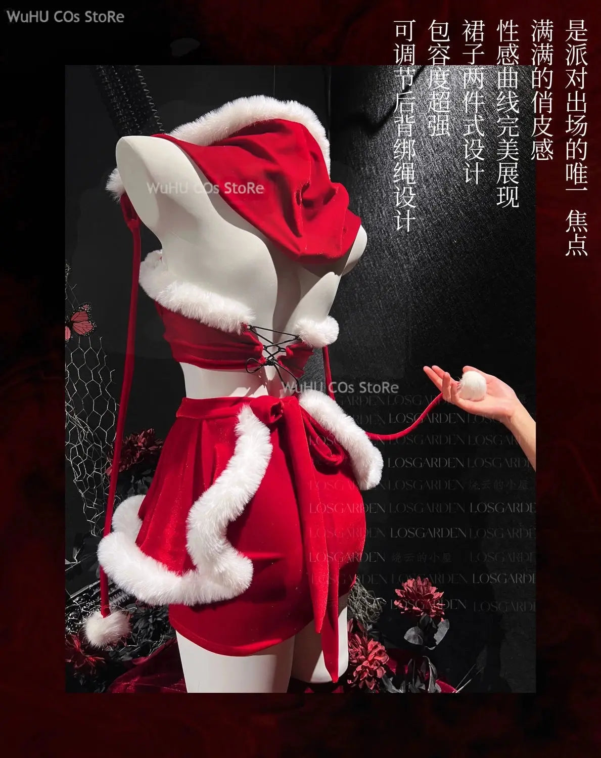 Costume hiver lapin fille chapeau tenues, cape personnalisé lingerie Clickbing Market